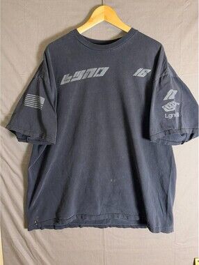LGND Supply Co Race Team 18 Graphic T-Shirt Mens 2XL Black Tonal US Flag Tee